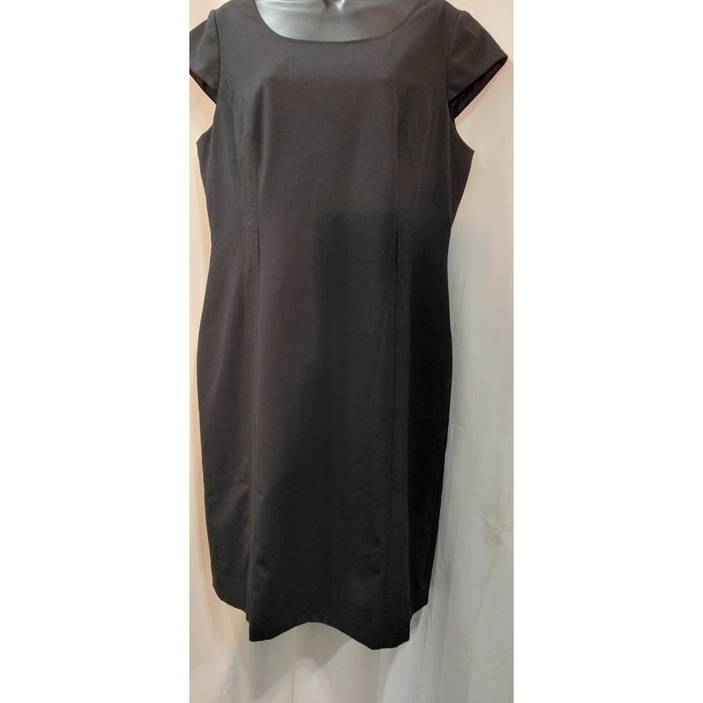 VTG Talbots Black Jumper‎ Dress Womens Lined With Belt Loops  Sz 12